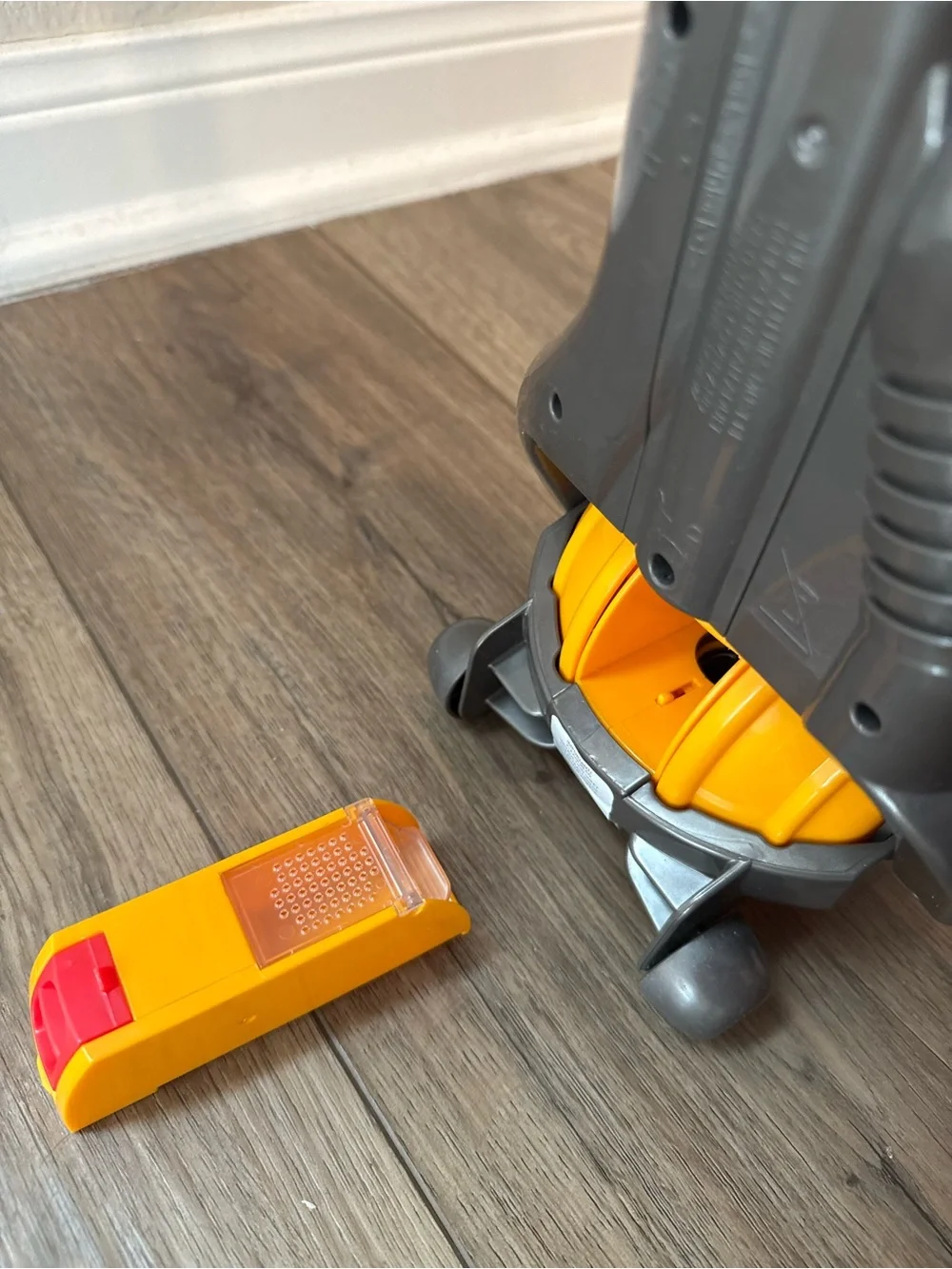 Casdon Dyson Yellow & Gray Upright Kids Toy Working Vacuum Cleaner